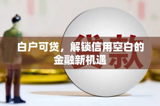 德惠白户可贷，解锁信用空白的金融新机遇