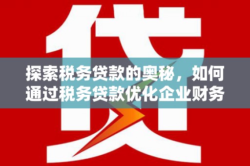 德惠探索税务贷款的奥秘，如何通过税务贷款优化企业财务
