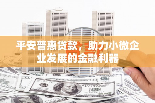 德惠平安普惠贷款，助力小微企业发展的金融利器