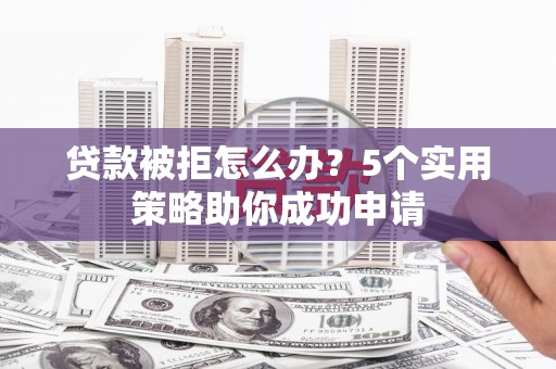 德惠贷款被拒怎么办？5个实用策略助你成功申请
