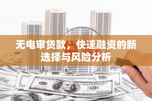 德惠无电审贷款，快速融资的新选择与风险分析