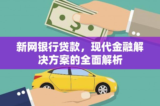 德惠新网银行贷款，现代金融解决方案的全面解析