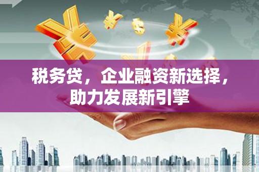 德惠税务贷，企业融资新选择，助力发展新引擎