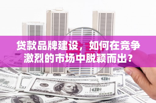 德惠贷款品牌建设，如何在竞争激烈的市场中脱颖而出？
